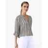 Damenhemd Frühling und Herbst Langarm Einfach Locker Lässig Bedruckte Gestreifte Hemden für Damen Stilvolle Elegante Büro Damenbluse