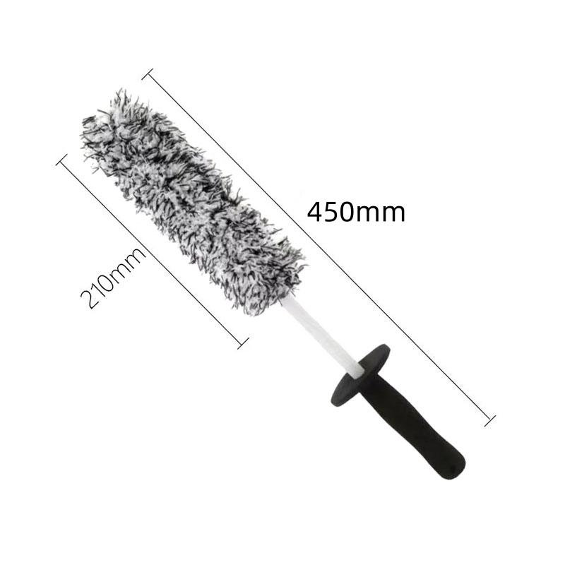 Car Wash Brush Plush Premium Wheels Brush Non-Slip Handle Easy To Cleaning Rims Spokes Wheel Barrel Cleaning Brush
