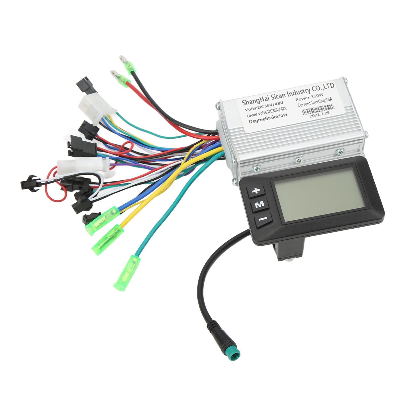36V 48V 350W Electric Bike Brushless Motor Controller LCD Panel Kit Bike Motor Controller Conversion Set for Cyling Riding