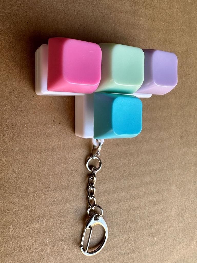 Unzip Button Creative Unzip Square Keyboard Small Toy Pendant Macaron Unzip Keycap Keychain