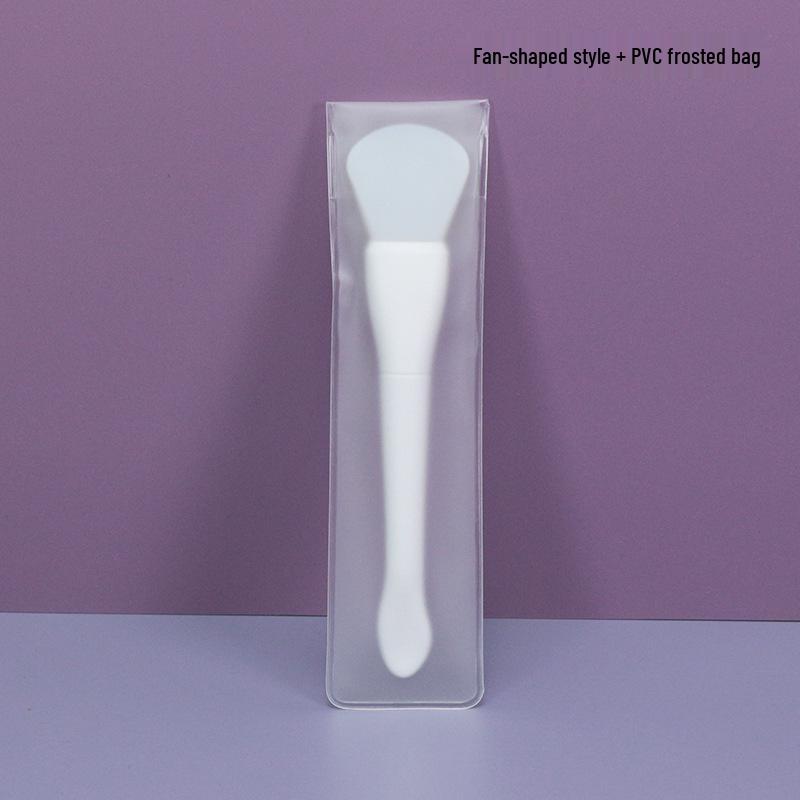 Dual-Headed Silicone Mask Brush & Spoon - Fishtail Design for Facial Application