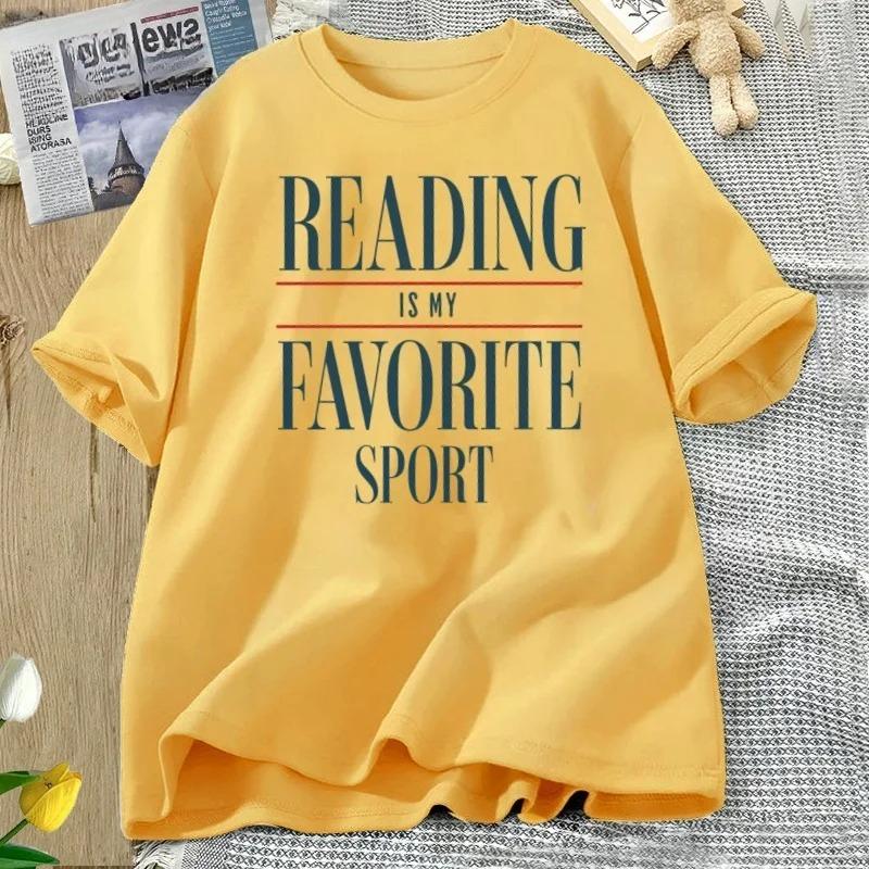 Retro Fashion Letter Printed Tshirt  Artistic Style Short Sleeved Round Neck  Versatile Daily Street Womens Tshirt