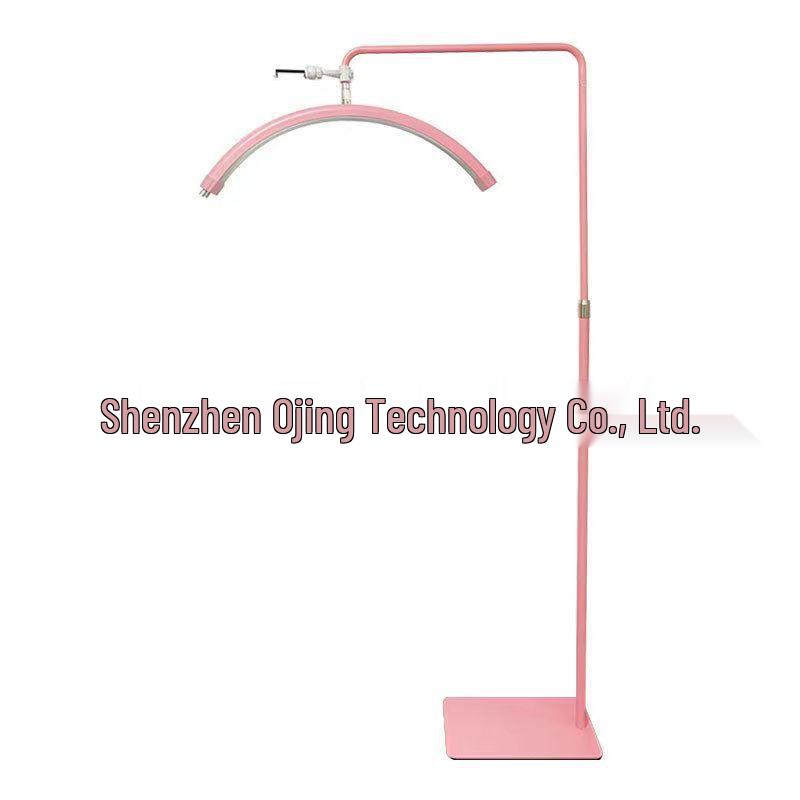 24-inch Half-Moon LED Beauty Lamp for Manicure, Microblading, Eyebrow, Eyelash, Eye Protection, Floor Fill Light.