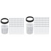 122Pcs Disposable Paint Sprayer Mixing Cup Kit with Sealing Ring Liners Lids System for Automotive P