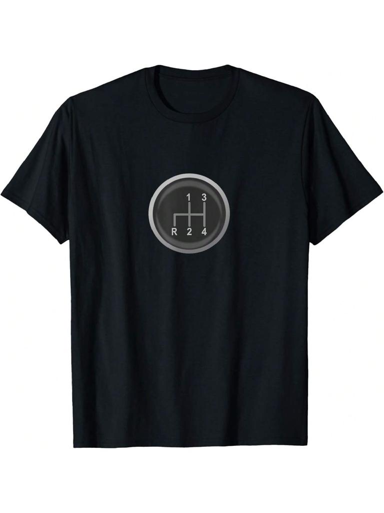 4 Speed Manual Transmission Shift Pattern T-Shirt Car Buff T-Shirt