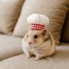 Pet Accessories Adjustable Hamster Chef Hat Breathable Decorative Pet Costume Hat Comfortable Pet Dress Up Hat Photo Prop