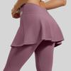 Color matching fake two-piece culottes, high waist, belly and thin fitness wear, anti-light yoga pants for women