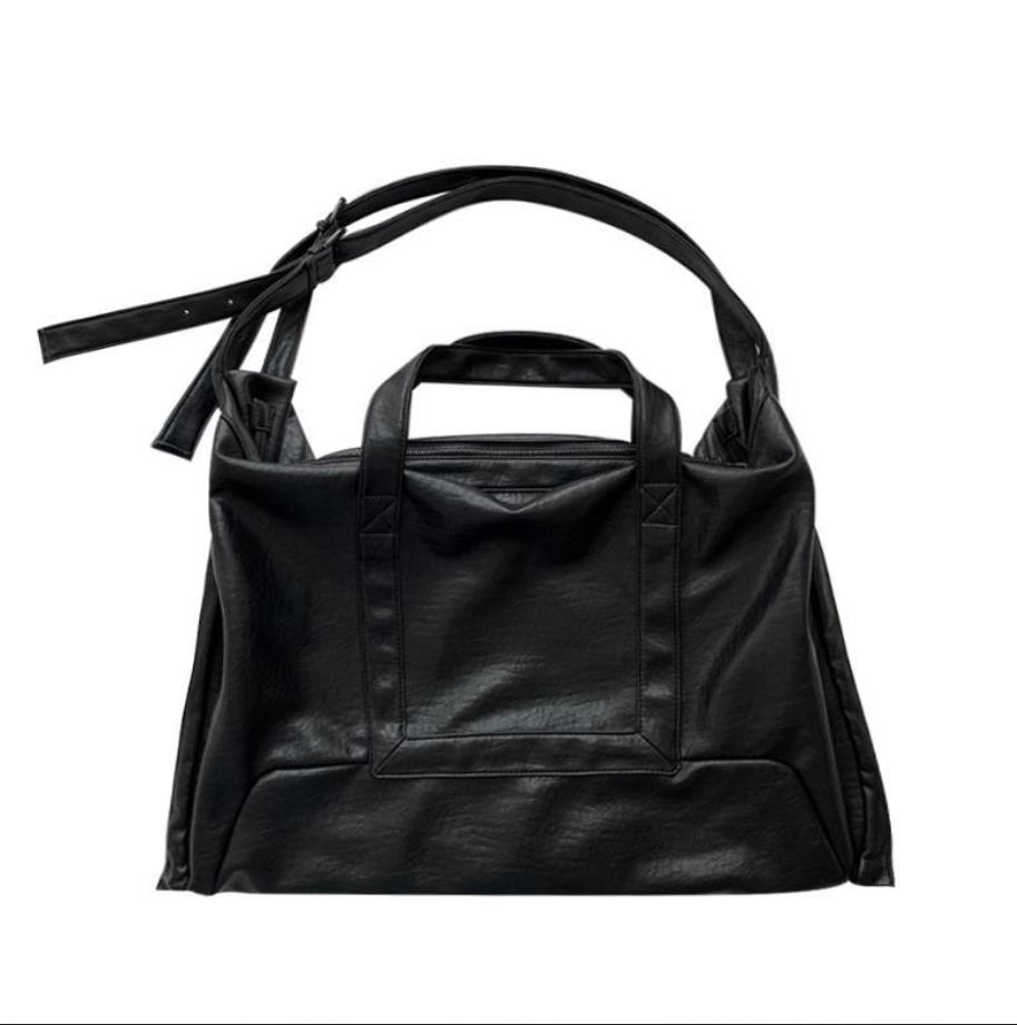 

Vintage Women Tote Bag Large Capacity Shoulder Bag Soft PU Leather Handbag and Purse Designer Lady Armpit Bag Purse sac чорний