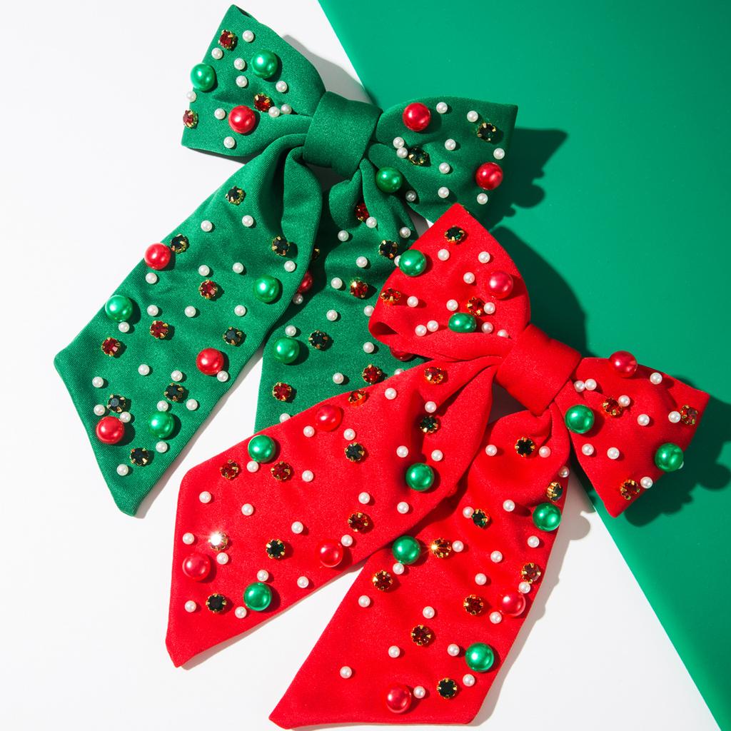Women's Fashion Christmas Element Bow Hair Clip