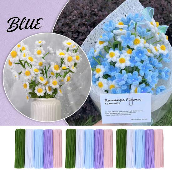 Assorted Pipe Cleaners Shaping Flowers Bouquets DIY for Crafts Pack Set Kit Flexible Making Accessories