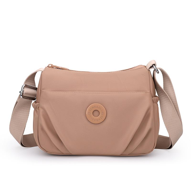 Women's Bag Multi-Pocket Shoulder Bag Lightweight Nylon Crossbody Bag