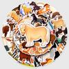 50pcs Short-legged Horse Cartoon Animal Stickers for Cup, Skateboard, Phone, Tablet, and Laptop.