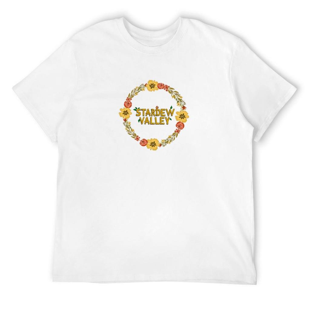 Stardew Valley Wreath T-Shirt Plus Size Clothes Graphics Graphic T Shirts Anime Tshirt Plain T Shirts Men