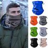 Adjustable Fleece Neck Gaiter Warmer Reflective Safety Face Cover Winter Warm Outdoor Sport Scarf for Men and Women
