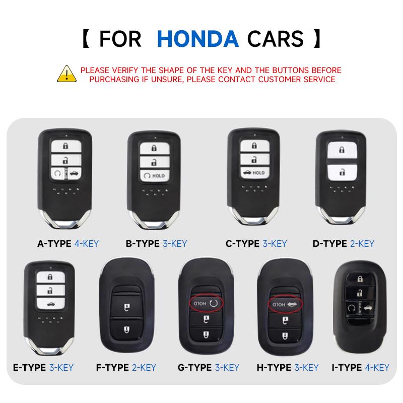 Genuine Leather Car Key Case Cover Key Bag For Honda Accord Civic Crv Vezel City CRIDER Fit Protect Set Car Accessories