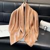 Summer Solid Color Tencel Cotton Ginkgo Biloba Scarf Women'S Beach Sunscreen Yarn Shawl Versatile Silk Scarf Women
