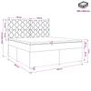 Box Spring Bed with Mattress Dark Brown 180 x 200 cm Fabric