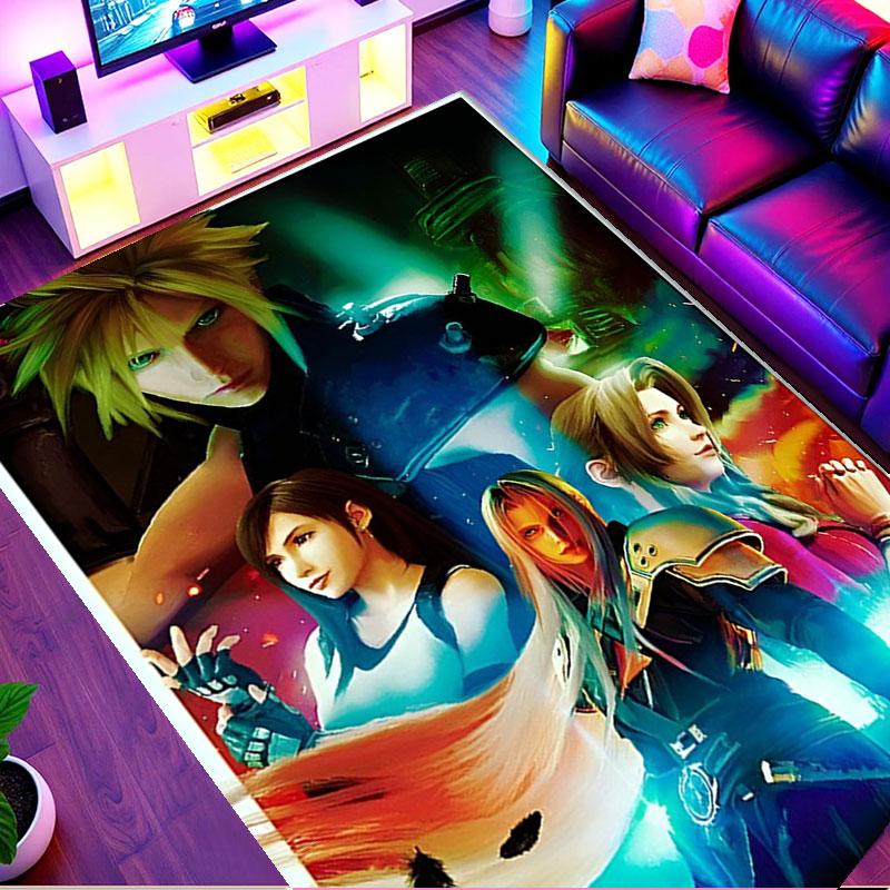 Final Fantasy Print Rug, Washable Floor Carpet, For Entryway Dorm Laundry Room Office Study, Home Decor Birthday Christmas Gift