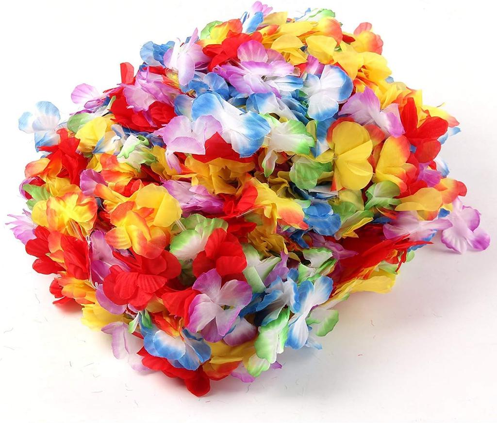 Flower Wreath Necklace Full Bloom Flowers In Bright Colors Party Leis Flower Hawaii Party Leis