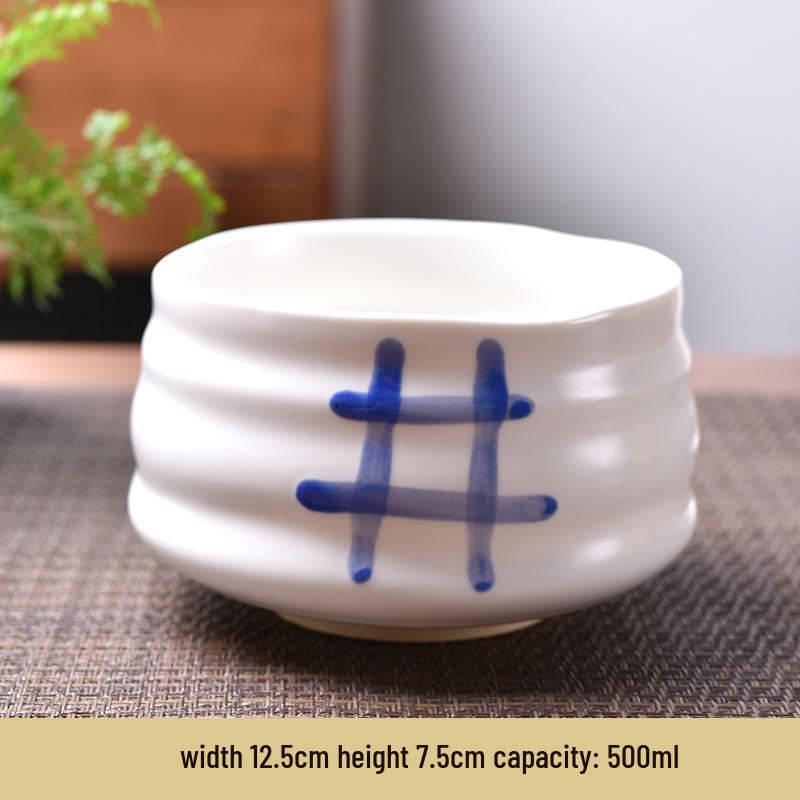 Japanese Matcha Tea Set: Ceramic Bowl, Chasen Stand, and Song Dynasty Style Tools