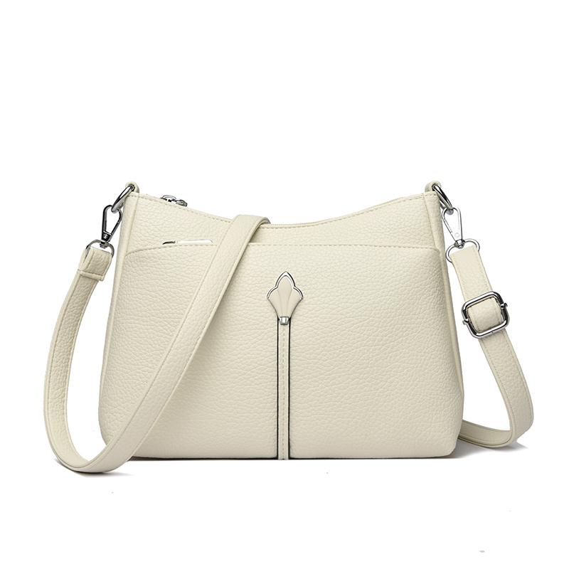 

High Quality Soft Leather Handbag Women Luxury Purses Female Bag Designer Brand Ladies Shoulder Crossbody Bag Midlife Mom Bag