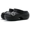 Crocs Stomp Gender-Conforming Needle EVA Simple Fashion Trend Casual Gift Box Edition Hole Shoes Unisex Style Black