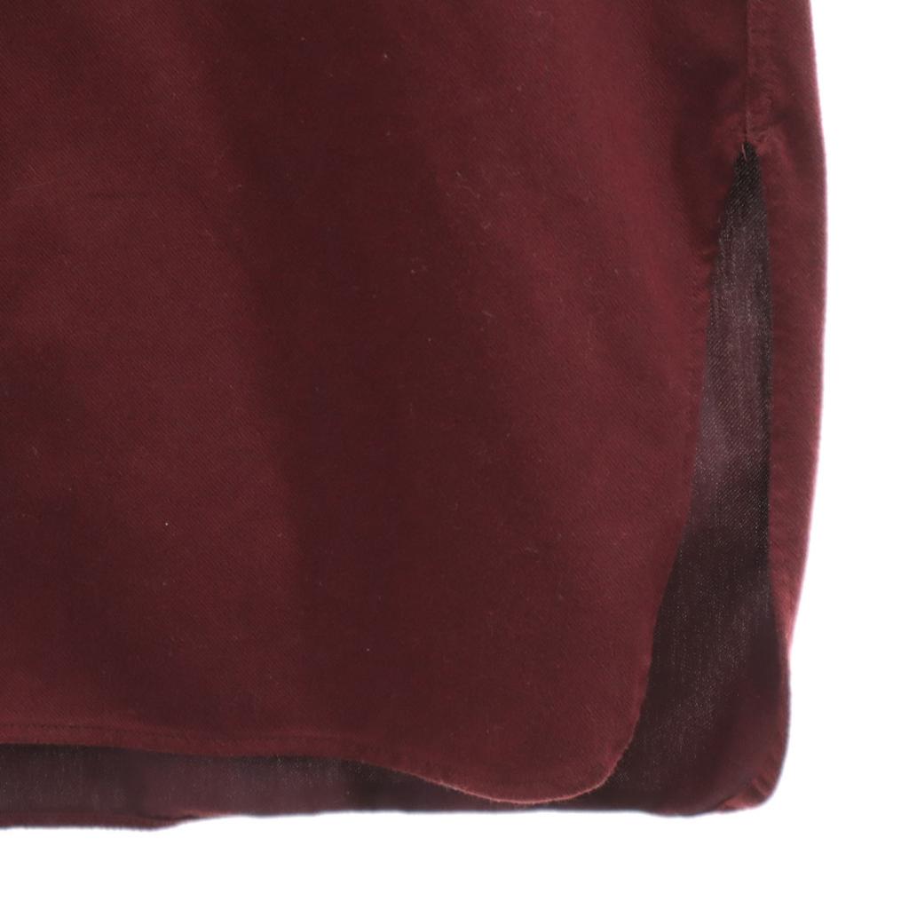 LACOSTE Long sleeve Band color Shirt dress 40 Bordeaux Women Used
