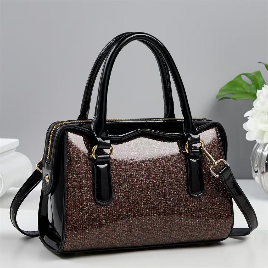Women‘s Lightweight Tote Bags with Top Handle Crossbody Purses Handbag and Purse Faux Patent Leather Top-handle Work Shoulder Satchel  for Women
