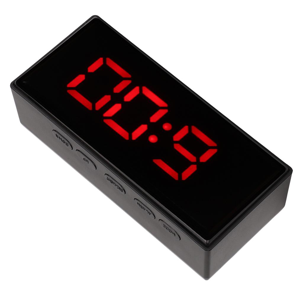 Mirrored Digital Alarm Clock Smart Light Sensing LED Display Digital Smart Clock with Two Display Mode Snooze Function