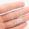 2025 Stainless Steel Year Necklace – Birthday Pendant, Bestie Gift, Versatile Slimming Chain