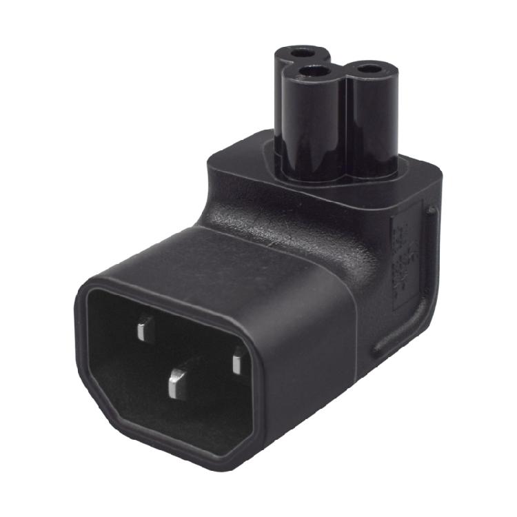 Adaptador de Corriente Universal Convertidor Adaptador IEC 320 C14 a C5 Ángulo Arriba/Abajo