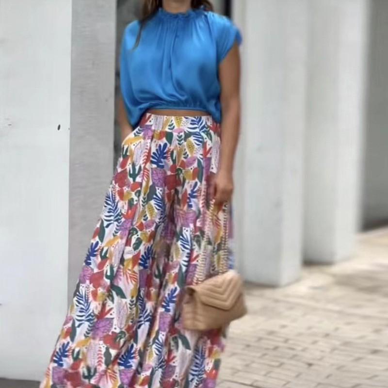 Temperament Fashionable Commuting Long-sleeved Loose Shirt High Waist Wide-leg Pants Women's Suit