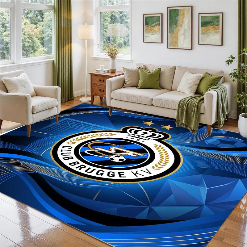 Club Brügge FC Design Kristall-Samt-Teppich Weiche Dekorationsmatte für Schlafzimmer Eingang