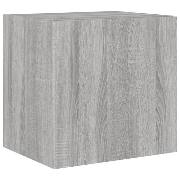 VidaXL Wall-Mounted TV Unit with LED Lights, Hanging Television Cabinet with Storage, Floating TV Stand, Modern, 837256