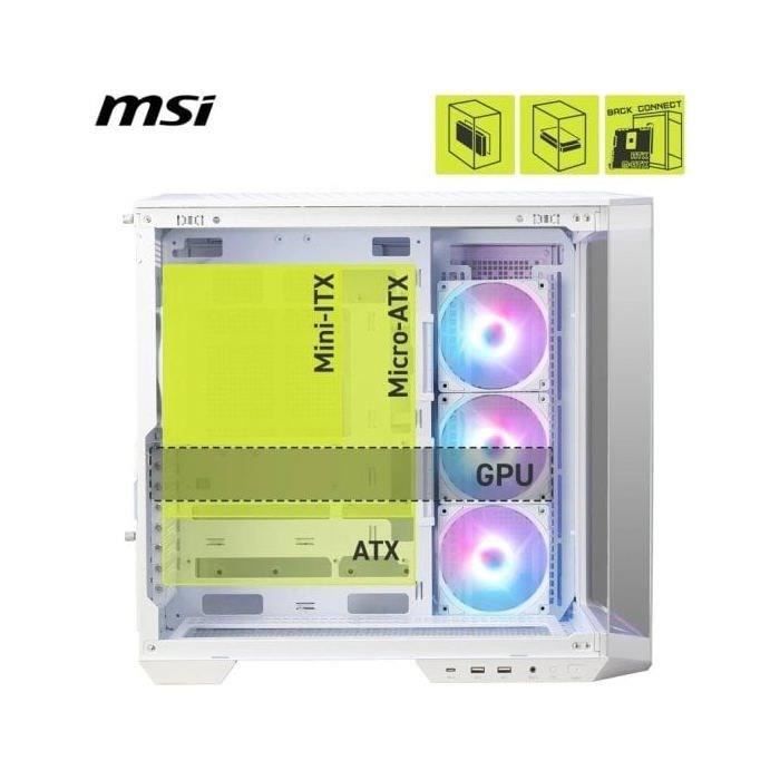 Boîtier PC - MSI - 306-7G26W22-HH9 - MAG PANO 100R PZ - White