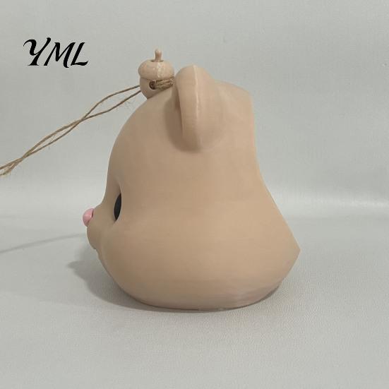 Outdoor Yard Ornament Mouse Head Squirrel Feeder, Funny Animal Face Patio Feeder Hanging Wildlife Feeding Station for Garden Backyard Decor