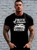Unisex Crew Neck Tee Drive Classic Retro Car Letter Print Short Sleeve Oversized Male Daily Casual Soft Breathable Basic Wear Tee