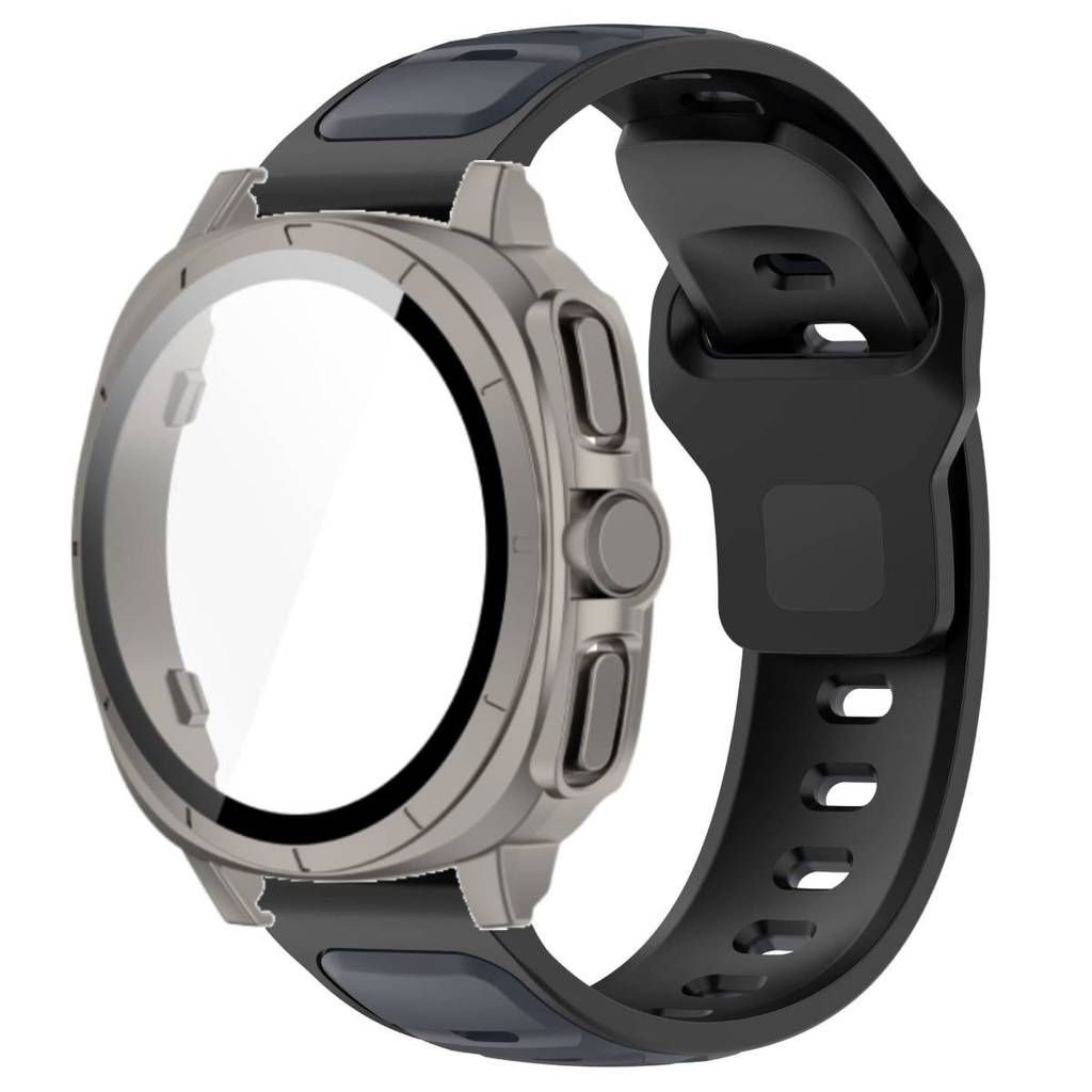 Silicone Band +Tempered Glass Case For Samsung Watch 7 40mm 44mm Strap Protector Cover For Samsung Galaxy Watch 7 44mm 40mm