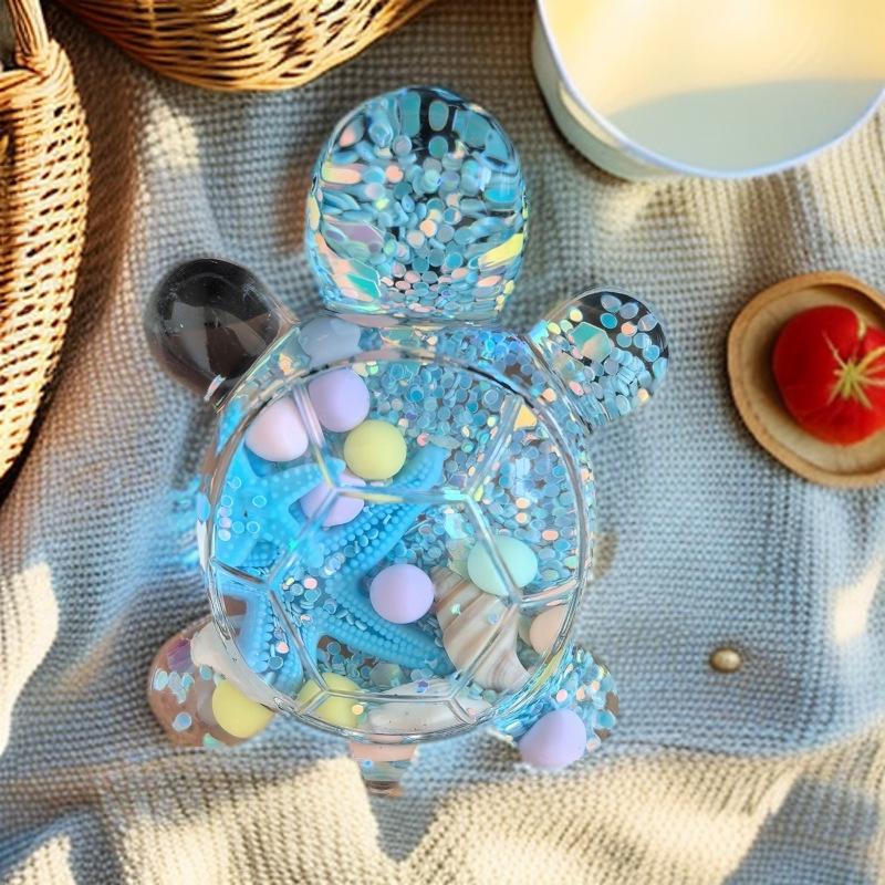 Сверхбольшая светящаяся в темноте фигурка черепахи и морской звезды с зыбучим песком, игрушка, фигурка черепахи 9.3cm