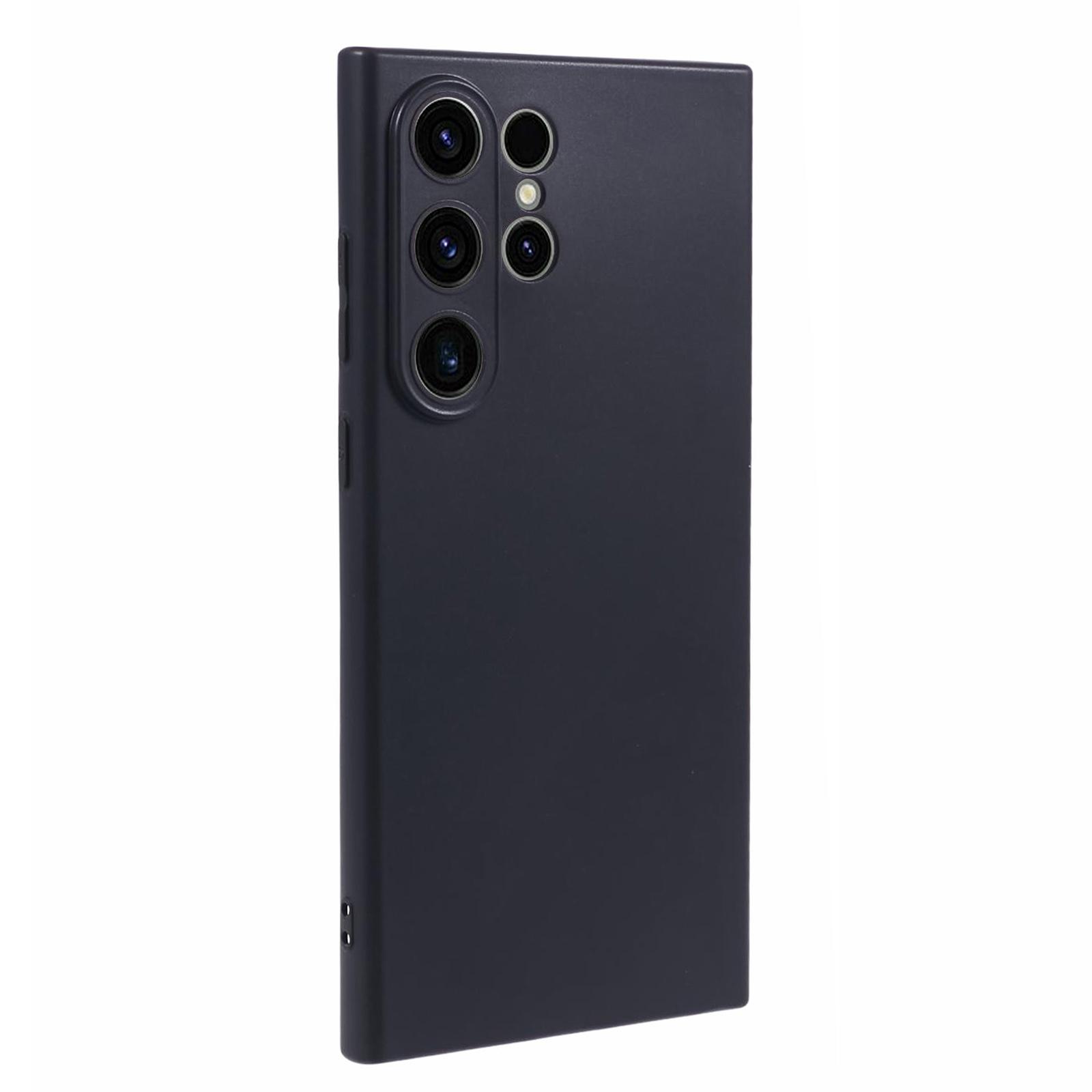 

For Samsung Galaxy S24 Ultra Phone Case Glossy Precise Cutouts TPU Cover Black