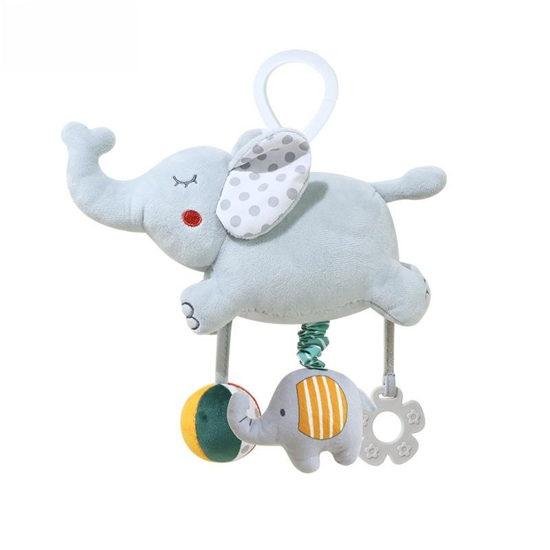 Baby Elephant Rattle Toy With Soft Plush Material For Newborns And Toddler Development