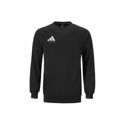 

adidas Logo Casual Sports Crewneck Pullover Sweatshirt Unisex Black and White XS чёрный/белый