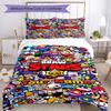 Supercell Personalized Text Bed Sheet Set Perfect for Living Rooms Breathable Duvet Cover Custom Room Decor