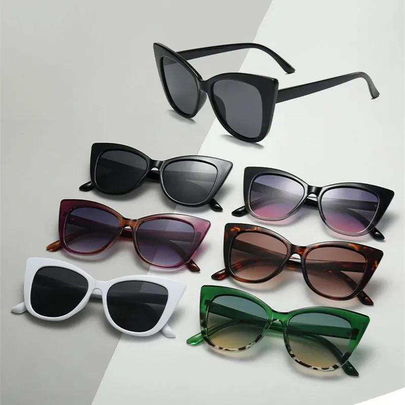 New Vintage Cat Eye Sunglasses Women Sexy Gradient UV400 Protection Retro Fashion Shades Female Designer Brand Sun Glasses