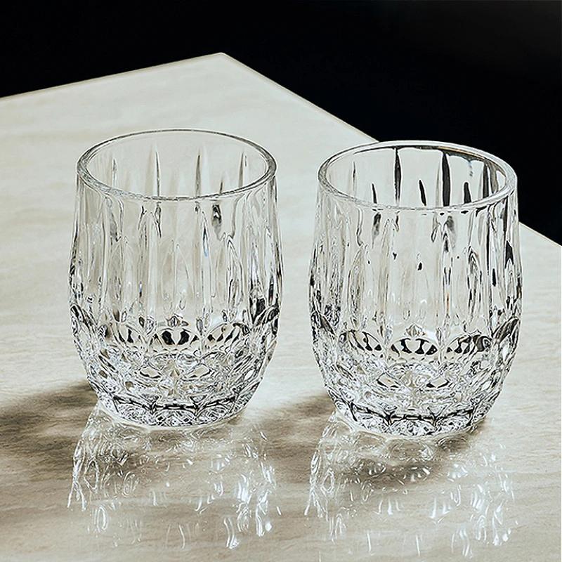 315ml/300ml Thickened Whiskey Glass Luxury Wine Glasses Beer Brandy Cups Premium Carved Cocktail Glass Suitable for Gift Giving