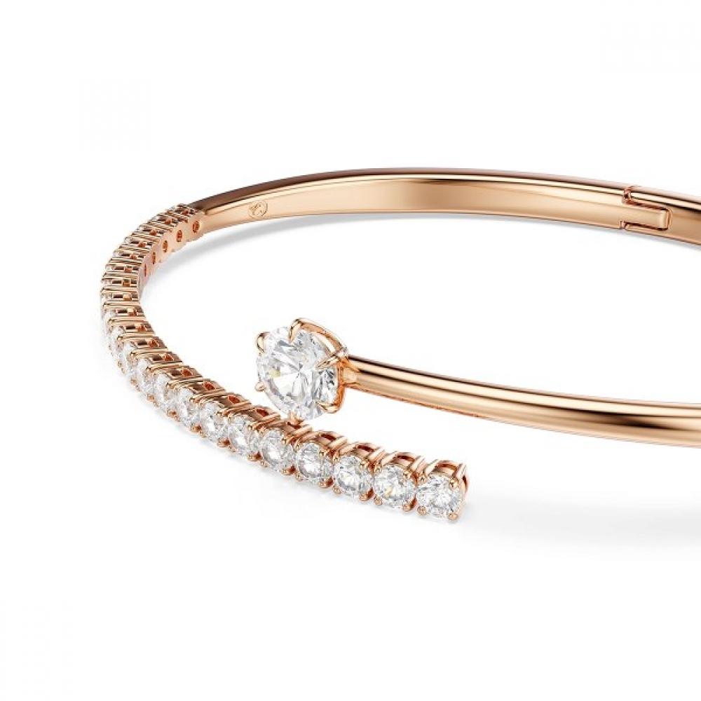 Swarovski Rose Gold Tone Open Bangle Bracelet 5763821