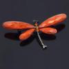 Retro European & American Brushed Acrylic Crystal Dragonfly Brooch - Exaggerated Personality Electroplated Black Dragonfly Pin Accessories