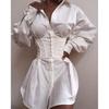 High Waist Corset For Women Lace Up Goth Bustier Top Body Shapewear Women Female Push Up Bustier Waist Clips For Dresses
