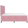 LED Box Spring Bed with Mattress Pink 200 X 200 Cm Velvet