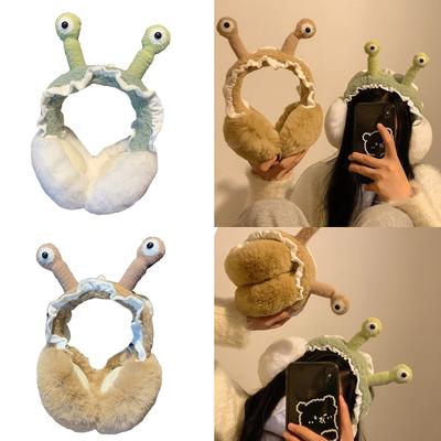Faltbarer Ohrenschützer Auffällige Cartoon-Stofftier-Froschform Ohrenwärmer für Erwachsene Unisex Hält Ohren Warm Kaltwetter-Zubehör